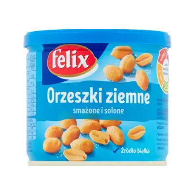 Арахіс смажений солоний Felix Orzeszki ziemne 140 г ж/б Польща