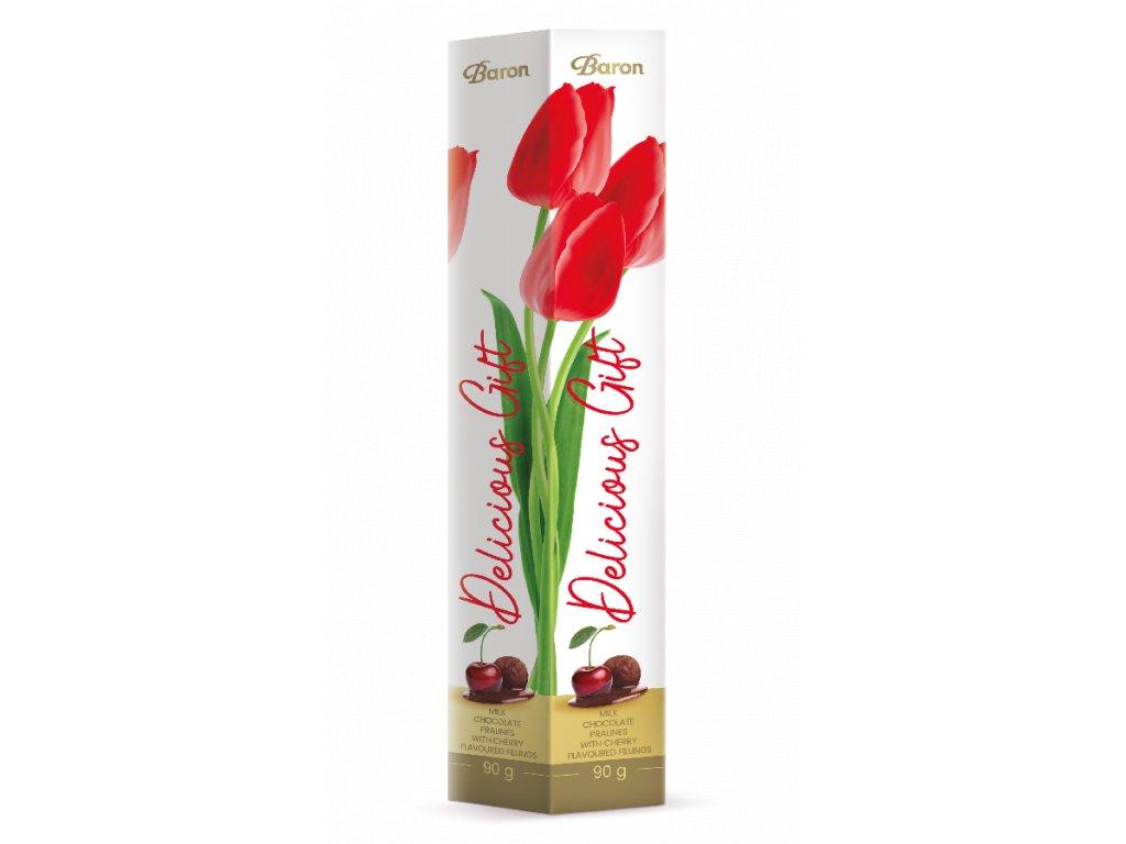 Цукерки Молочний шоколад із вишневою начинкою Baron Delicious Gift 90г Польща