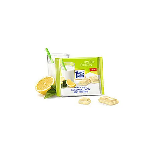 Шоколад Ritter Sport Buttermilch-Zitroen (білий із йогуртом і лимоном)