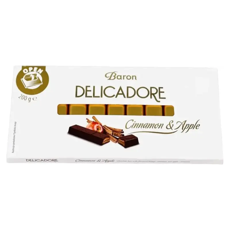 Шоколад чорний Яблуко з Корицею Baron Delicadore Cinnamon & Apple 200 г Польща
