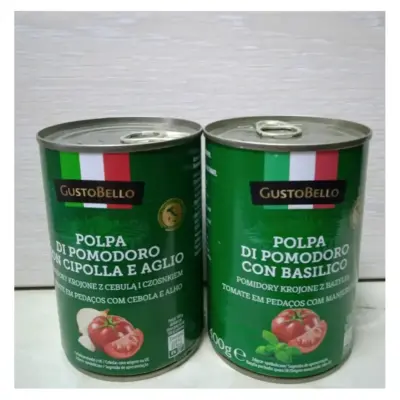 Томати шматочками з цибулею та часником Gusto Bello Polpa di pomooro 400г Італія