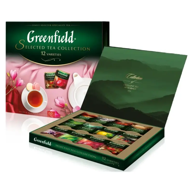 Набір із 12 сортів чаю Greenfield “Selected Tea Collection” (60пакет.) 107,5г