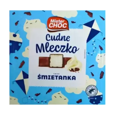 Цукерки Пташине молоко з кремом суфле MISTER CHOC Mleczko smak smietanka 380г Німеччина