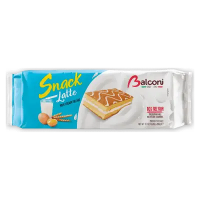 Бисквитное пирожное со сливочно-творожным кремом Balconi Snack Latte (10х28г) 280г Италия