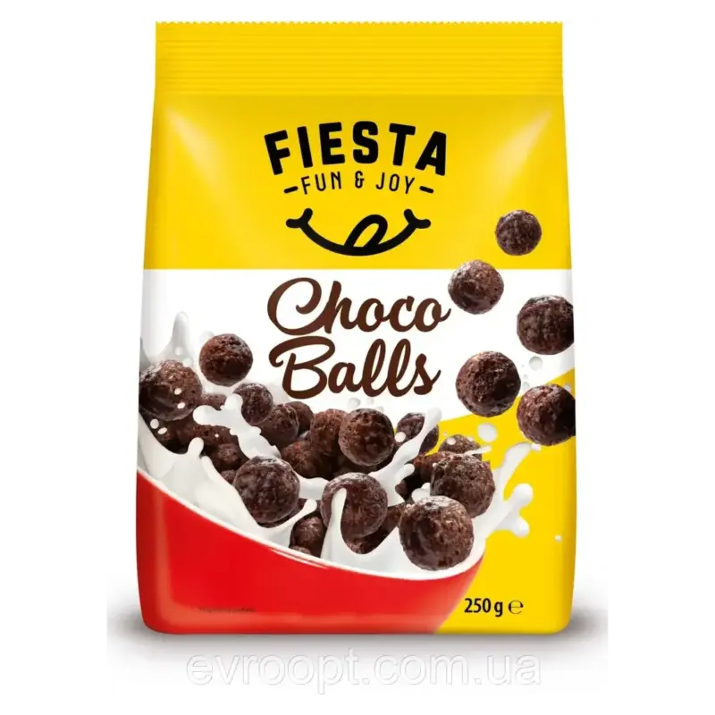 Шоколадні зернові кульки Fiesta Choco Balls 250 г Польща