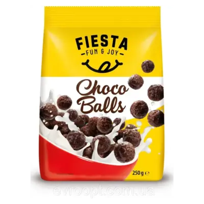 Шоколадні зернові кульки Fiesta Choco Balls 250 г Польща