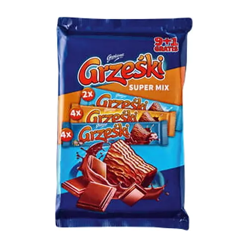 Вафлі у молочному шоколаді Супер Мікс Grzeski Goplana Super Mix (10×36г) 360г Польща