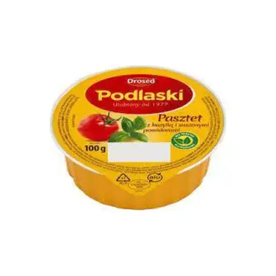 Паштет куриный с базиликом и сушеными помидорами Podlaski Pasztet bazyliq i suszonymi pomidirami 100г Польша