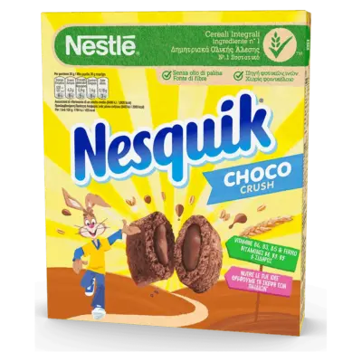 Шоколадні зернові подушечки Nesquik Choco Crush 35г Швейцарія