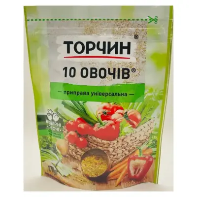 Приправа універсальна 10 овочів Торчин 170г