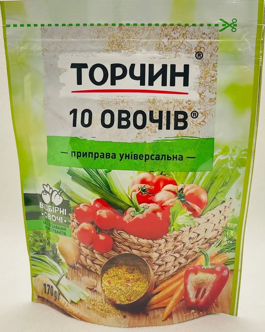 Приправа універсальна 10 овочів Торчин 170г
