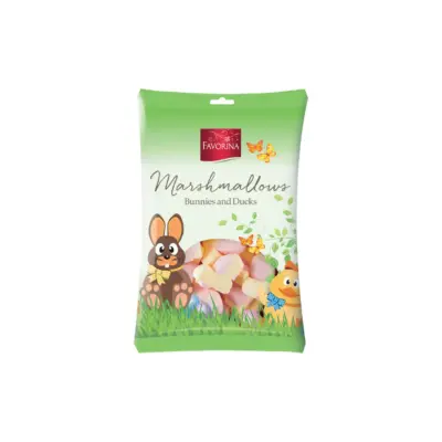 Маршмеллоу Зайчики та качки Favorina Marshmallows Bunnies and Ducks 200г Німеччина