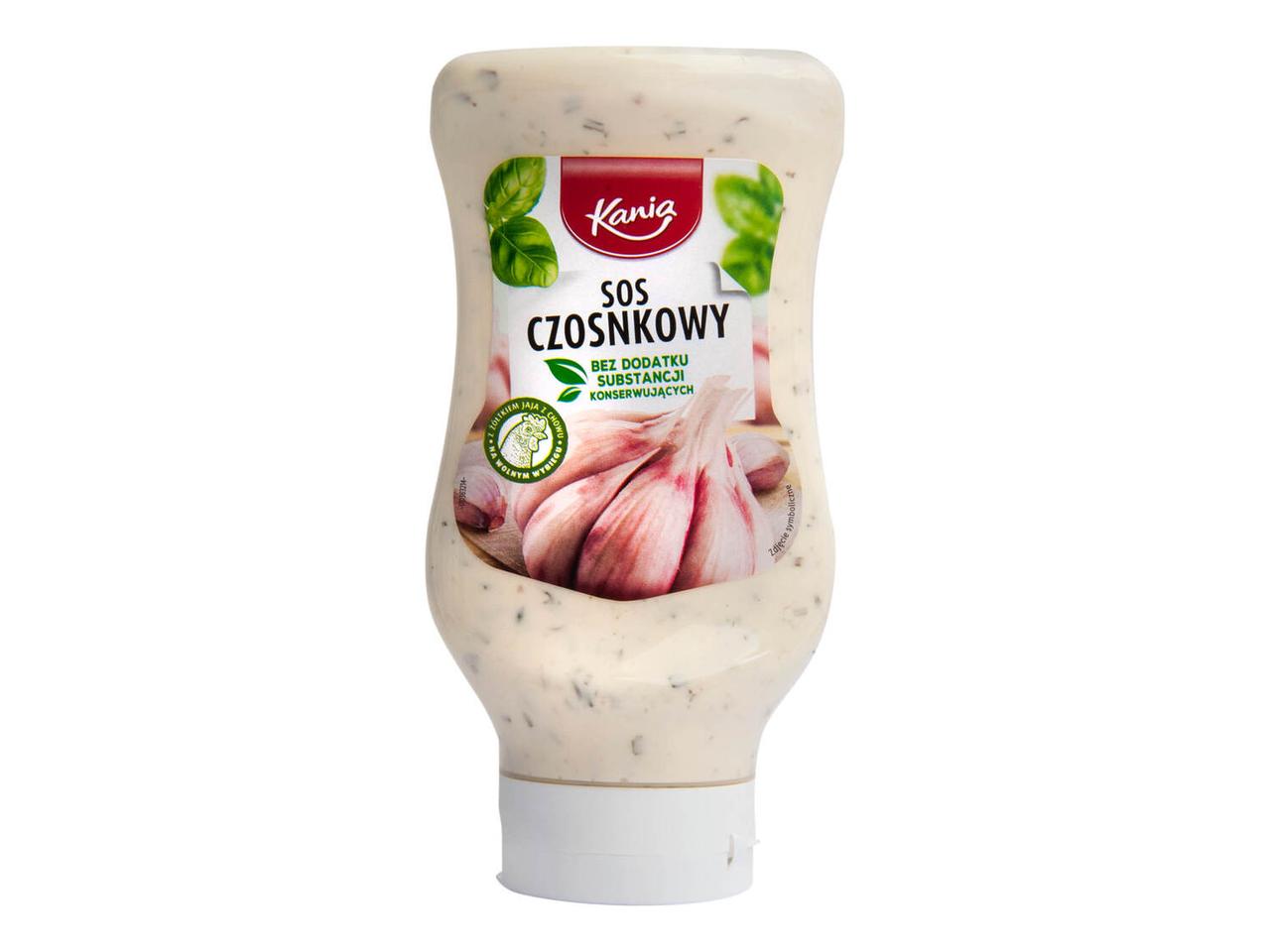 Соус часниковий БЕЗ КОНСЕРВАНІК Kania Czosnkowy 410 г Польща