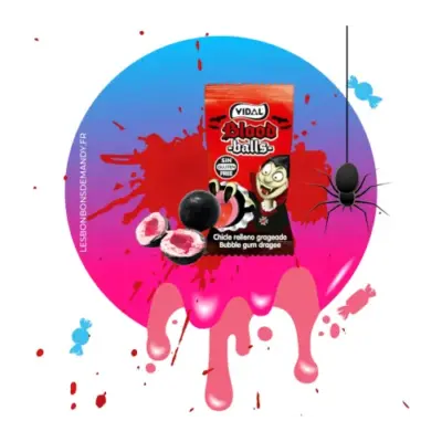 Жувальні гумки БЕЗ ГЛЮТЕНА Криваві Vidal Blood Balls 5 г Іспанія