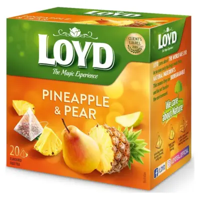 Чай з ананасом та грушею Loyd Pineapple&Pear 20 пірамідок (40г) Польща