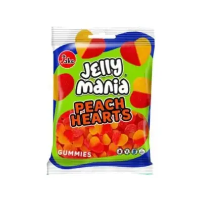 Желейні цукерки БЕЗ ГЛЮТЕНУ І ЛАКТОЗИ Jelly Mania Peachhearts Jake 100г Іспанія