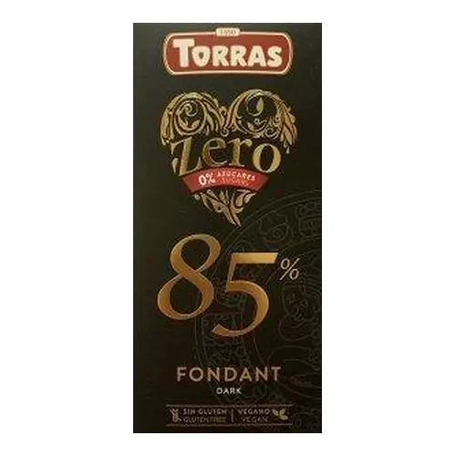 Шоколад без цукру Torras ZERO 85% какао 100г Іспанія