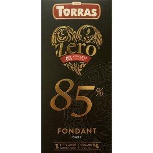 Шоколад без цукру Torras ZERO 85% какао 100г Іспанія
