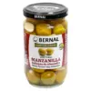 Оливки зелені фаршировані мигдалем БЕЗ ГЛЮТЕНУ Bernal Manzanilla Olives 300г Іспанія