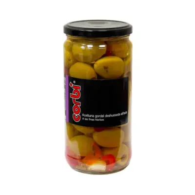 Оливки Гігант з кісточкою Corbi Aceituna gordal sabor anchoa 700 г Іспанія
