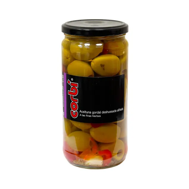 Оливки Гігант з кісточкою Corbi Aceituna gordal sabor anchoa 700 г Іспанія