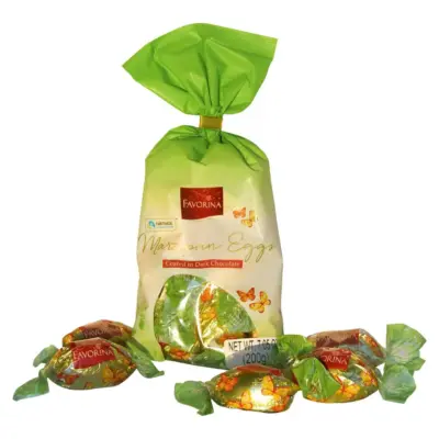 Яйця марципан у темному шоколаді Favorina Marzipan Eggs 200г Німеччина