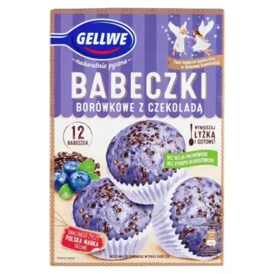 Суміш для чорничних кексів із шоколадом Gellwe Babeczki Borowkowe z czekolada 290г Польща