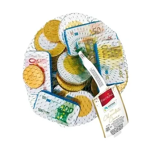 Шоколад молочний Euro Монети Favorina Banknoty i Monety 150 г Німеччина