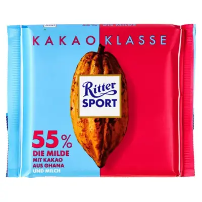 Шоколад чорний 55% какао Ritter Sport Kakao Klasse Німеччина 100 г