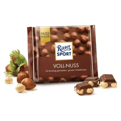 Шоколад молочний Ritter Sport VOLL-NUSS (цільний лісовий горіх) Німеччина 100 г