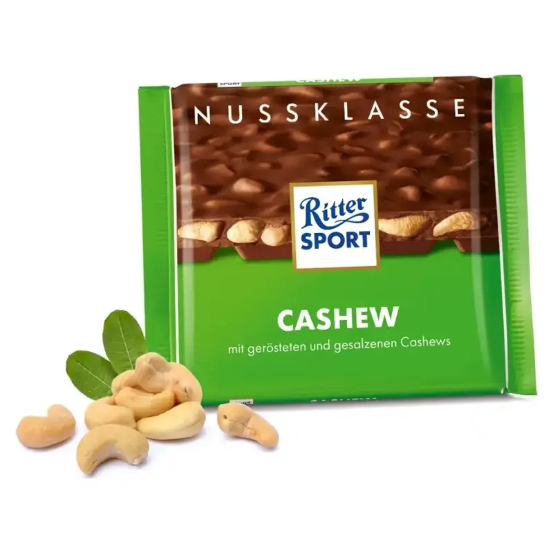 Шоколад молочний із горіхом Кеш’ю Ritter Sport CASHEW Німеччина 100 г