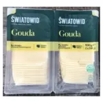 Сир у пластинках Gouda Swiatowid без консервантів 500 г (2 х 250 г) Польща
