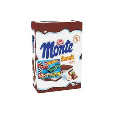 Бісквітно-горіхове тістечко з молочно-шоколадною начинкою Zott Monte Snack (4x29г) 116г Німеччина