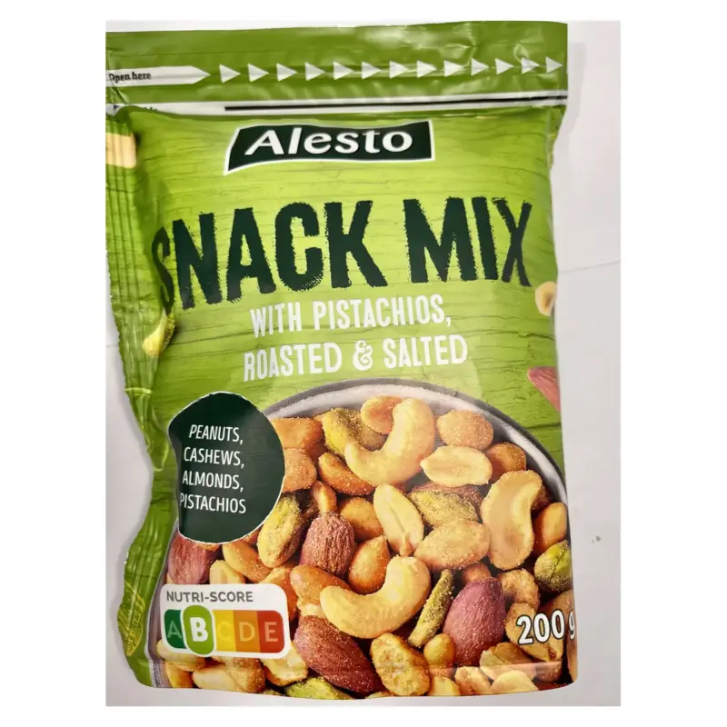 Горіховий мікс з Фісташками та сіллю Alesto Snack Mix With Pistachios, roasted&salted 200г Польща