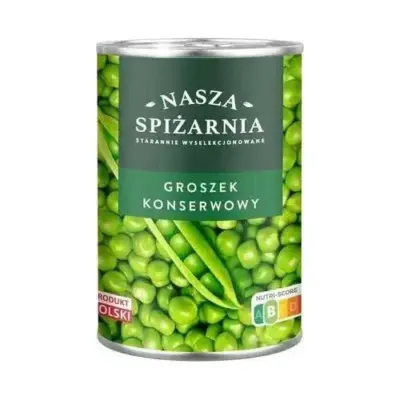 Зелений горошок консервований Nasza Spizarnia Groszek Konserwowy 400г Польща
