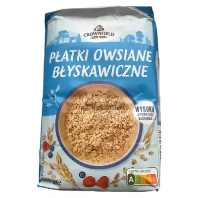 Вівсяні пластівці дрібні Crownfield Platki Owsiane Blyskawiczne 500г Німеччина