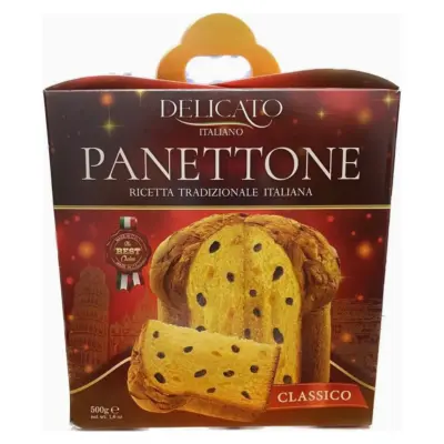 Панеттон класичний з родзинками та цукатами Delicato PANETTONE Classico 800г Італія