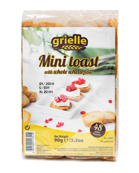 Міні-тости з борошна незбираного пшеничного зерна Grielle Mini Toast 90г Португалія