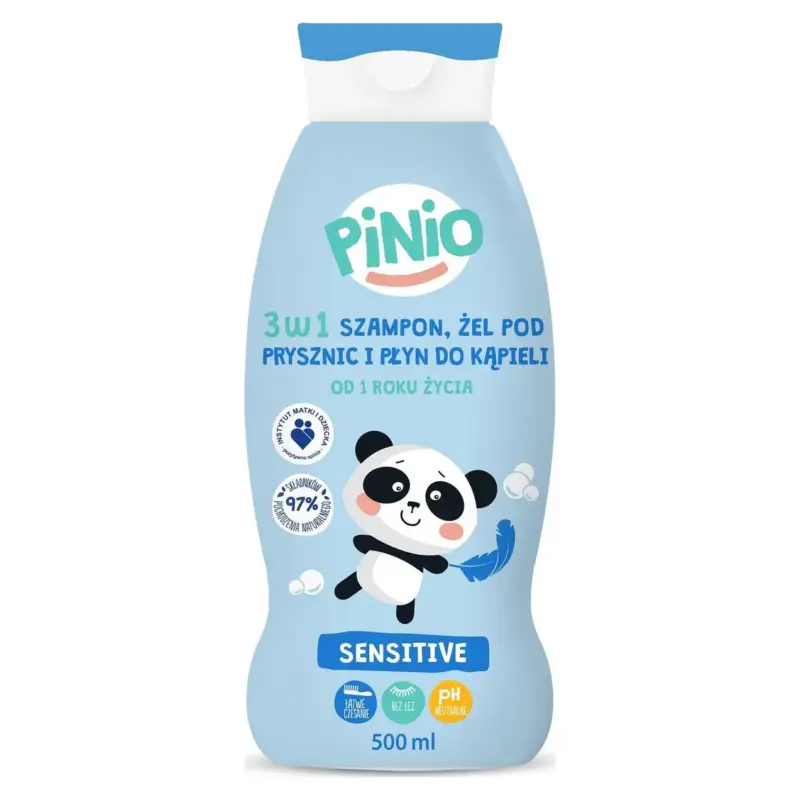 Шампунь дитячий 3 в 1 Pinio sensitive 500 мл Польща