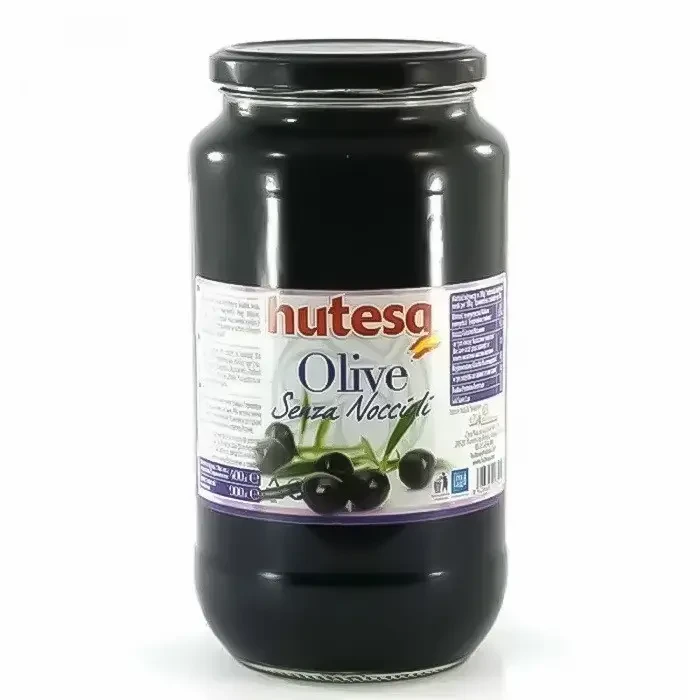 Оливки (маслини) чорні без кісточки Hutesa Oliwki Senza Noccioli 900 г Польща