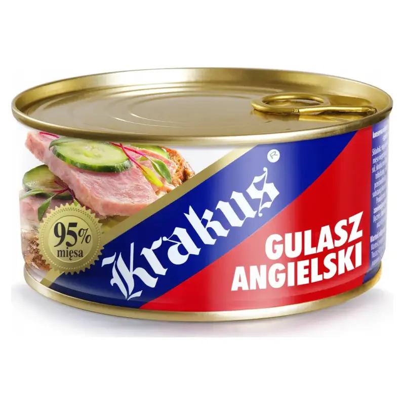 Гуляш свинячий Англійська Krakus Gulasz Angieliski 95% м’яса 300г Польща