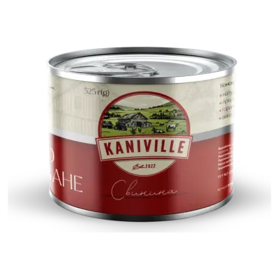 Тушкова свинина шматкова ТМ Kaniville 525г Україна