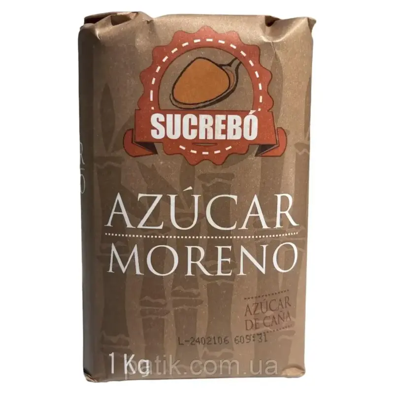 Цукор тростинний коричневий Sugrebo Azucar Moreno 1кг Іспанія