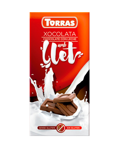 Шоколад молочний БЕЗ ДОБАВКА БЕЗ ГЛЮТЕНА Torras Amb Llet 80 г Іспанія