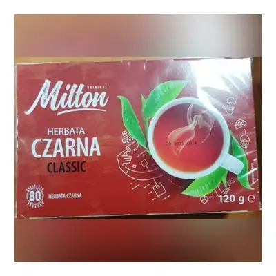 Чай чорний зі смаком лимона Milton (80 шт.) 120 г Польща