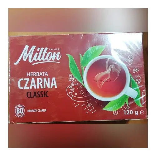 Чай чорний зі смаком лимона Milton (80 шт.) 120 г Польща