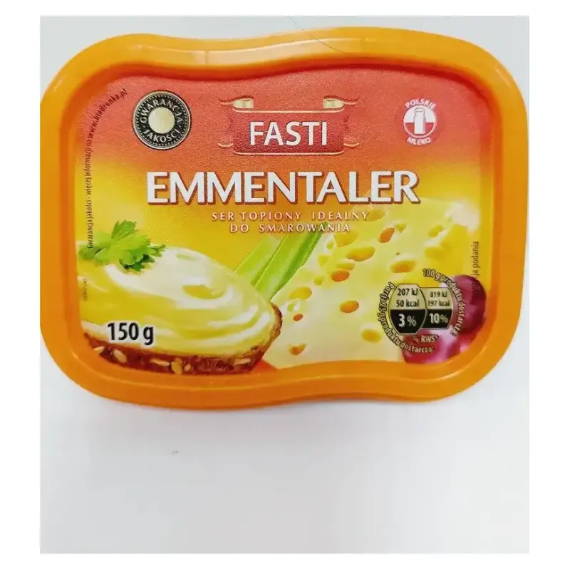 Сир плавлений Емунталер Fasti Emmentaler 150г Польща