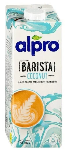 Молоко Кокосовое для Бариста БЕЗ ЛАКТОЗЫ БЕЗ ГЛЮТЕНА  Alpro Barista Coconut 1л Бельгия