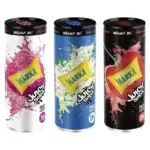 Напій сильногазований із соком і зі смаком малини MARKA JUICY SODA 250 мл ж/б Угорщина