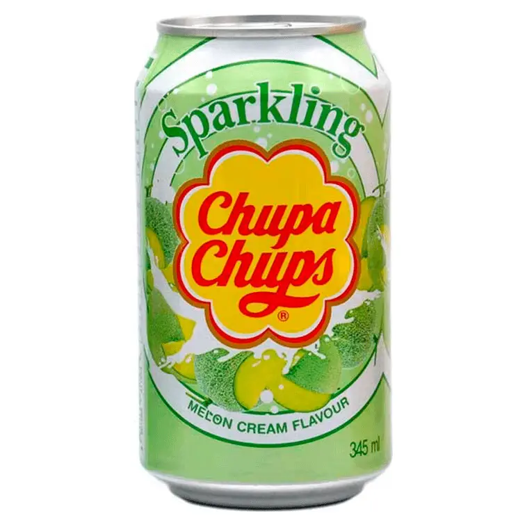 Напій газований зі смаком дині та вершків Chupa Chups Melon&Cream 345мл Корея